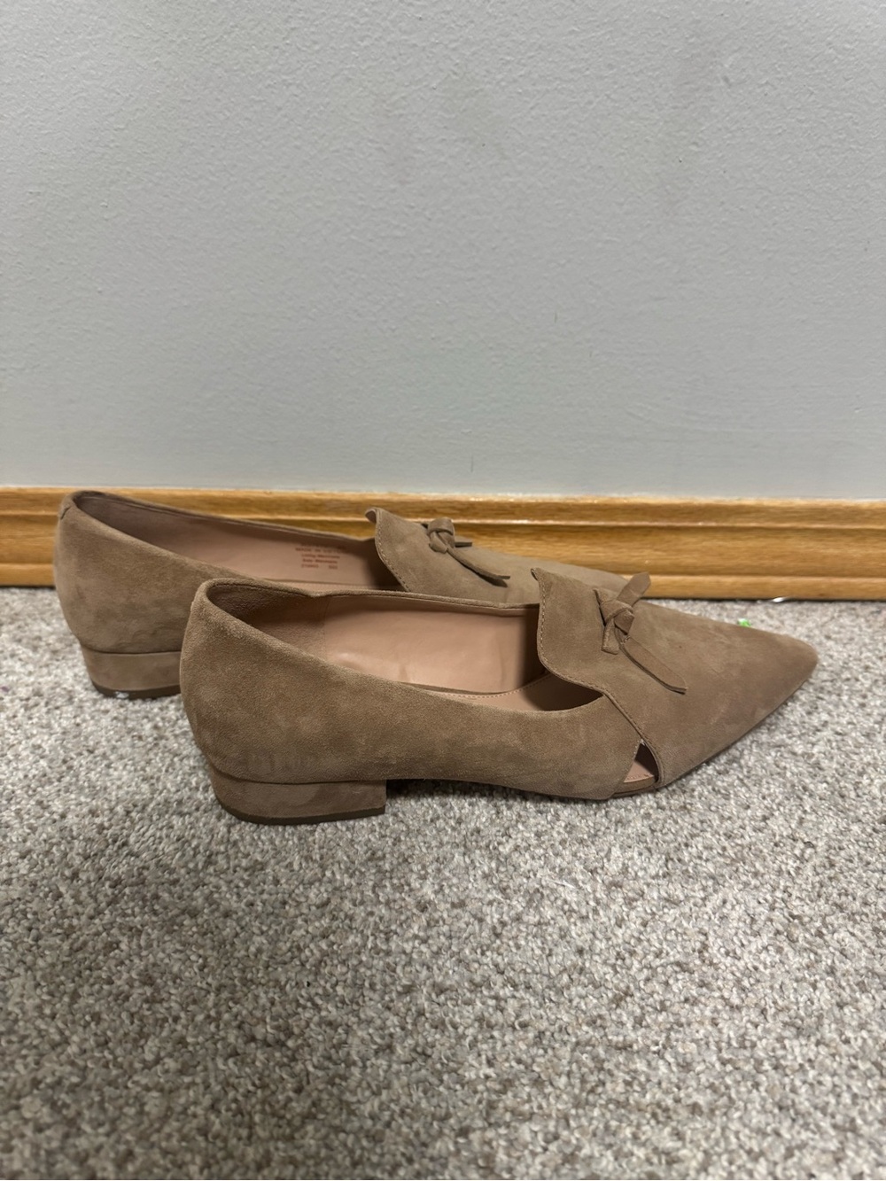 Cole Haan Womens Viola Skimmer Faux Suede Pointed Toe Loafers - Picture 2 of 9